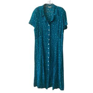 Coldwater Creek Teal Midi Dress